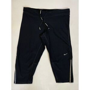 Nike Filament Running Capri Leggings 3/4 Women Medium Black 405334 010